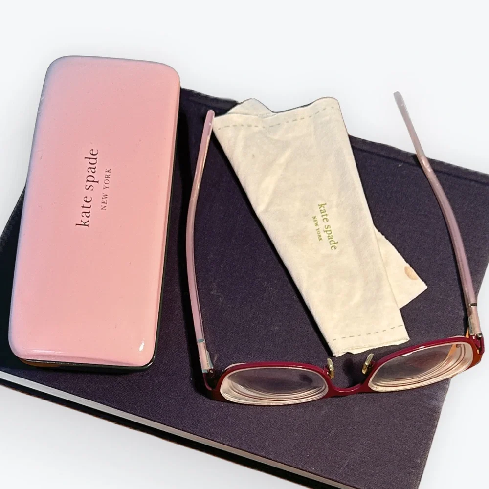 kate spade new york Pink Glitter Mulberry Eyeglasses JAYLA OW74 Size 50-17-135
